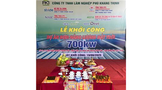 ĐIỆN MẶT TRỜI VÀ KHỎI CÔNG DỰ ÁN 700KW