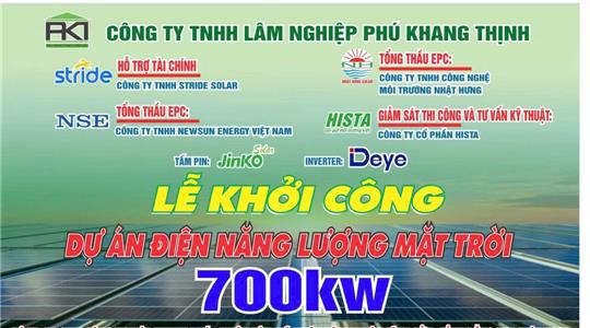 DỰ ÁN THI CÔNG ĐIỆN MẶT TRỜI 700KW- PHÚ KHANG THỊNH